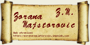 Zorana Majstorović vizit kartica